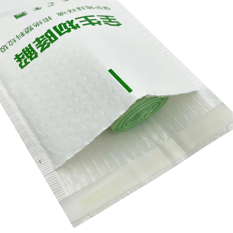 Green eco friendly bubble wrap mailer
