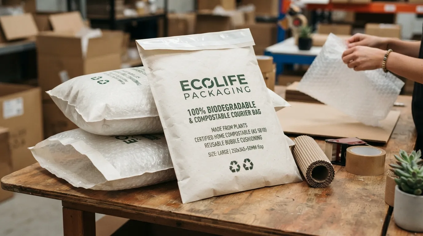 biodegradable courier bags with bubble