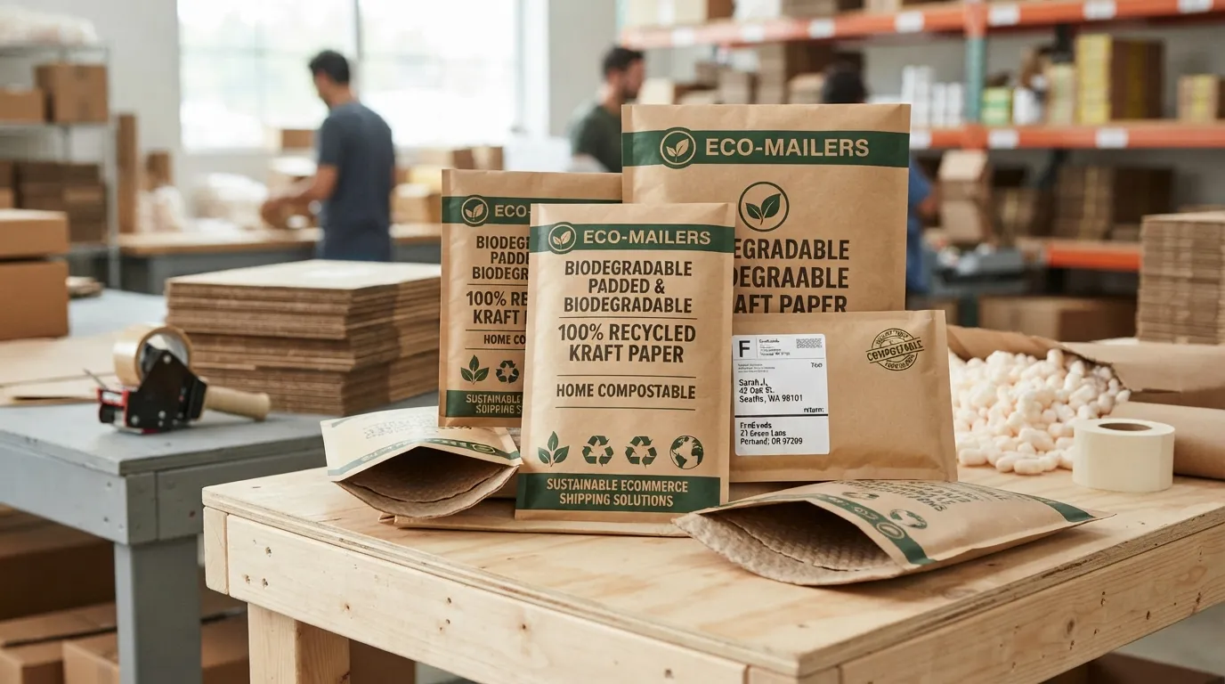 biodegradable padded mailers for ecommerce shipping