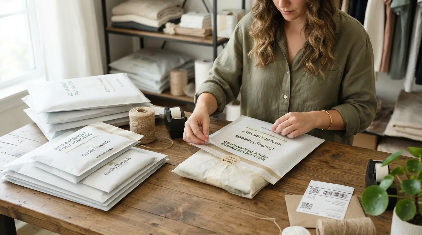 biodegradable poly mailers for clothing shipping