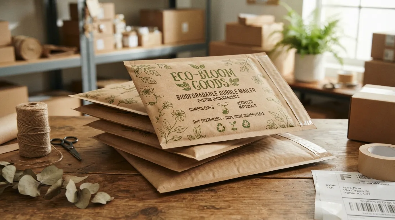 custom biodegradable bubble mailers