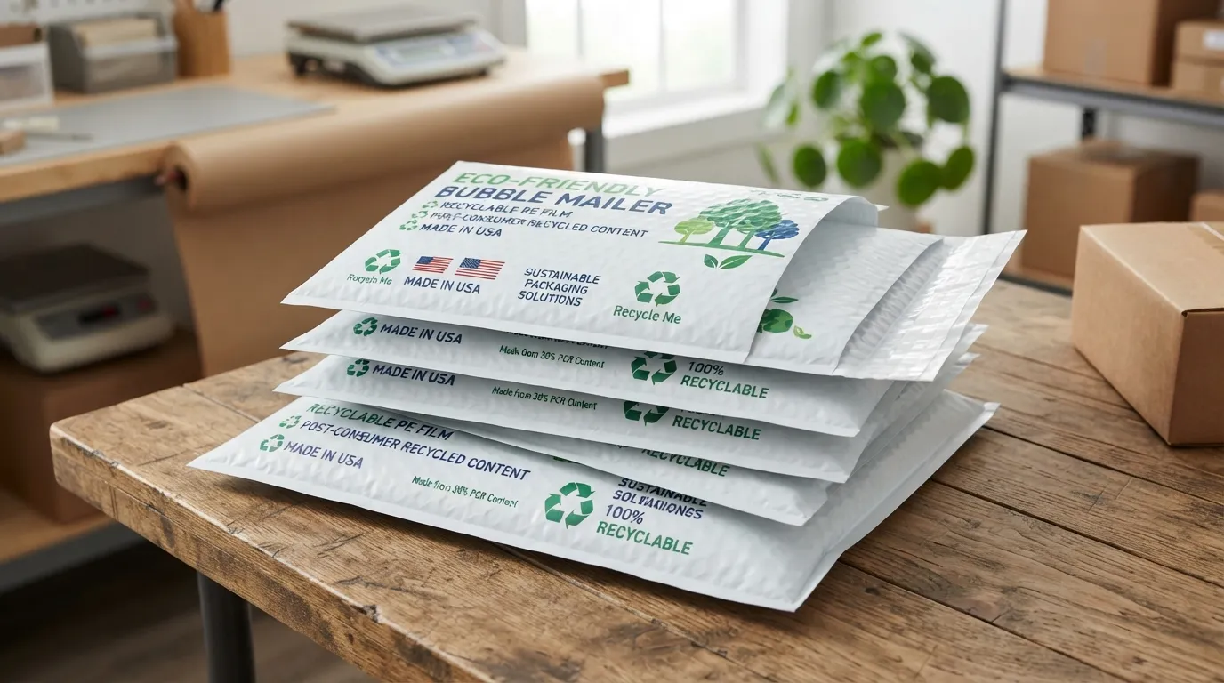 eco friendly co extruded bubble mailer bags