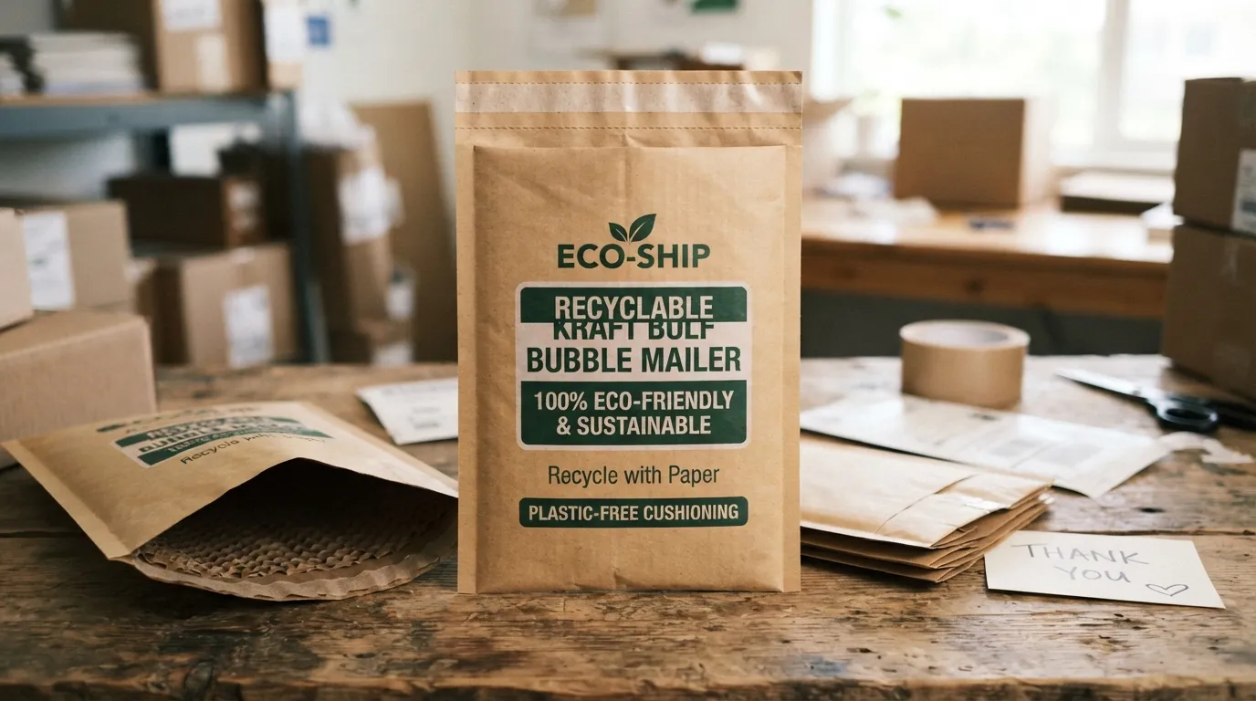 recyclable kraft bubble mailer